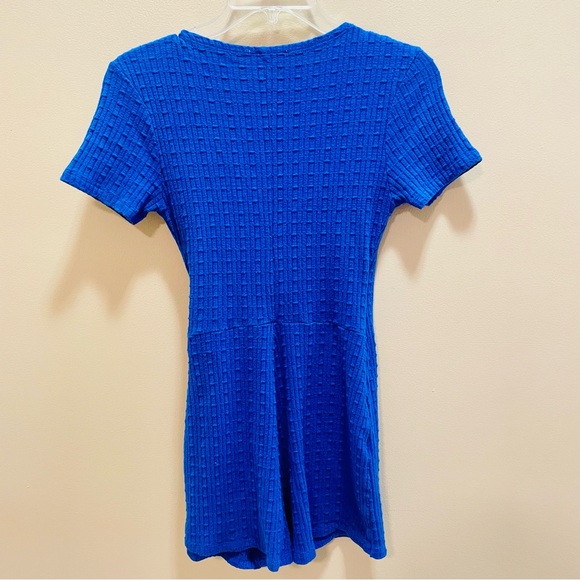 Zara Blue Faux Wrap Romper Small - Picture 5 of 5